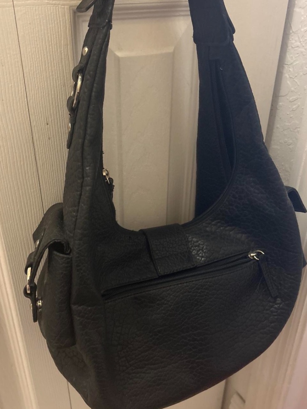 Guess Black Studded Shoulder Bag with Silver Hardware - Picture 3 of 3